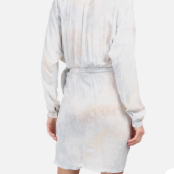 young fabulous and broke tie dye wrap dress - Picture 3 of 4